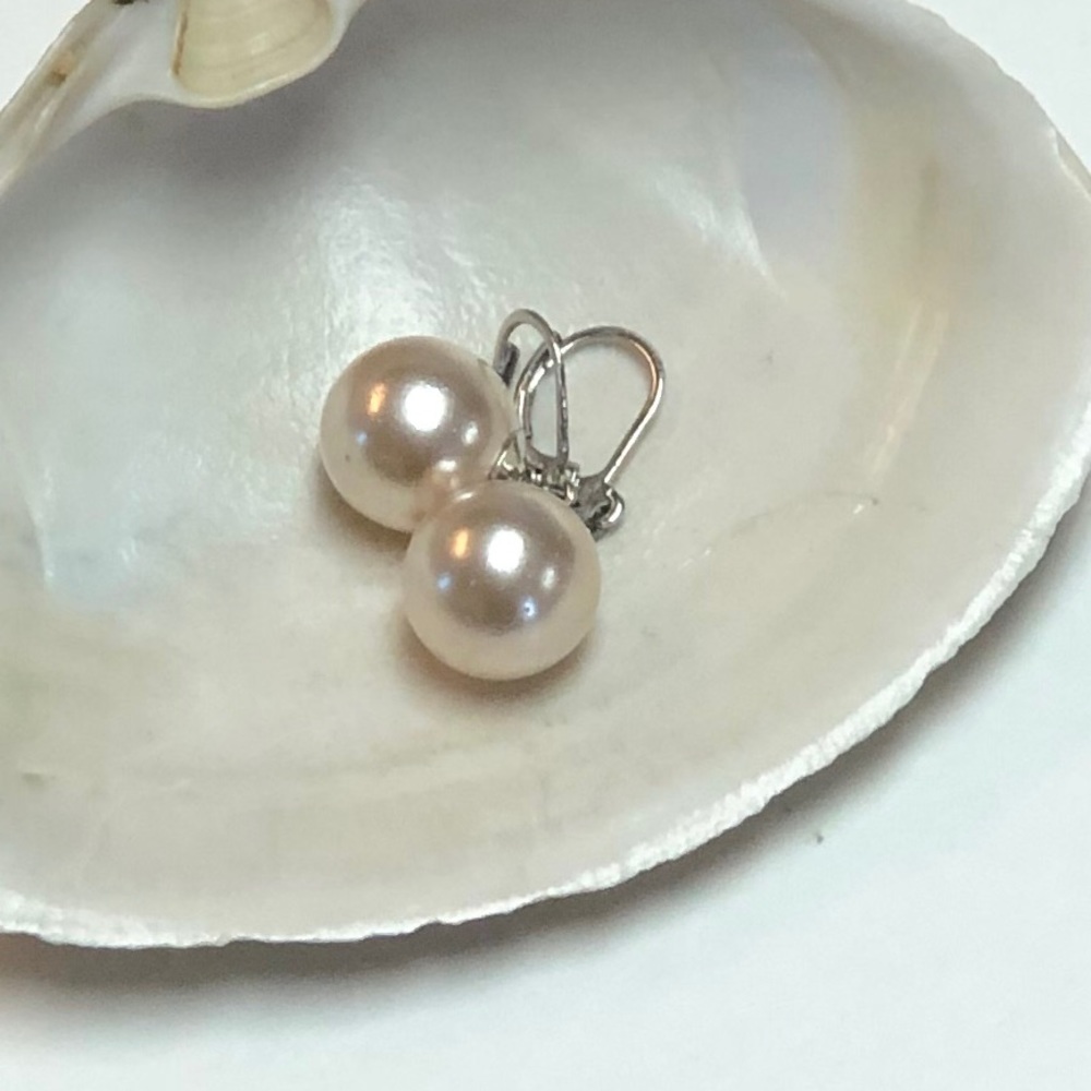 3 Pairs Silver Pearl